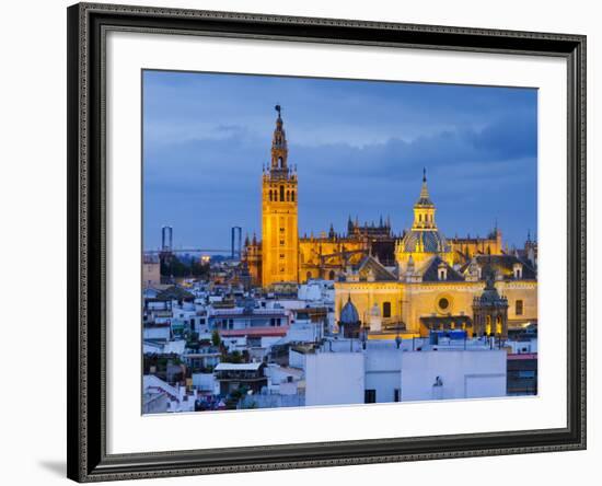 Spain, Andalucia, Seville Province, Seville,  Cathedral of Seville, the Giralda Tower-Alan Copson-Framed Photographic Print