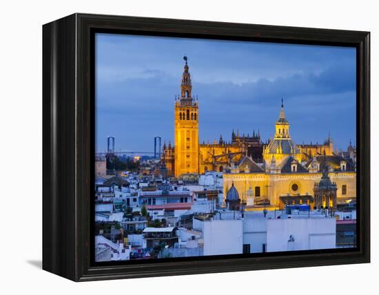 Spain, Andalucia, Seville Province, Seville,  Cathedral of Seville, the Giralda Tower-Alan Copson-Framed Premier Image Canvas