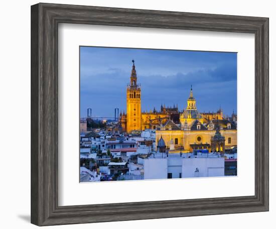 Spain, Andalucia, Seville Province, Seville,  Cathedral of Seville, the Giralda Tower-Alan Copson-Framed Photographic Print