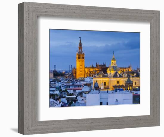 Spain, Andalucia, Seville Province, Seville,  Cathedral of Seville, the Giralda Tower-Alan Copson-Framed Photographic Print