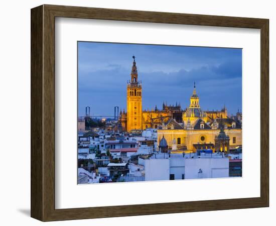 Spain, Andalucia, Seville Province, Seville,  Cathedral of Seville, the Giralda Tower-Alan Copson-Framed Photographic Print