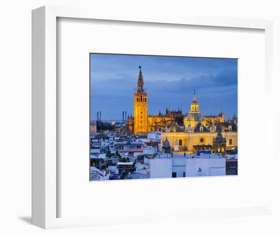 Spain, Andalucia, Seville Province, Seville,  Cathedral of Seville, the Giralda Tower-Alan Copson-Framed Photographic Print