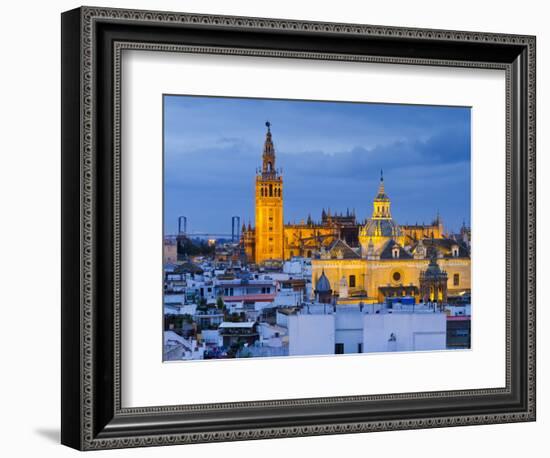 Spain, Andalucia, Seville Province, Seville,  Cathedral of Seville, the Giralda Tower-Alan Copson-Framed Photographic Print