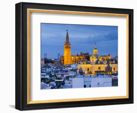 Spain, Andalucia, Seville Province, Seville,  Cathedral of Seville, the Giralda Tower-Alan Copson-Framed Photographic Print