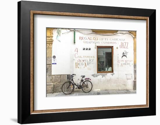 Spain, Andalusia, Cordoba. Bicycle Against a Wall in the Old Town-Matteo Colombo-Framed Photographic Print