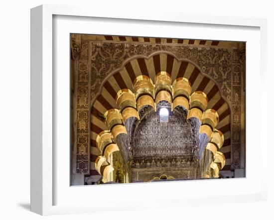 Spain, Andalusia, Cordoba. Interior of the Mezquita (Mosque) of Cordoba-Matteo Colombo-Framed Photographic Print