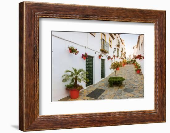 Spain, Andalusia, Estepona, Old town, Colourful street-Jordan Banks-Framed Photographic Print