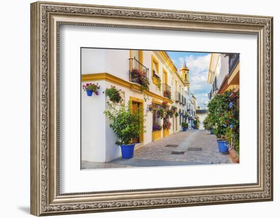 Spain, Andalusia, Estepona, Old town, Nuestra Senora de Los Remedios Church-Jordan Banks-Framed Photographic Print