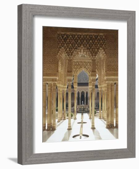 Spain, Andalusia, Granada, Alhambra, Lion's Court-Thonig-Framed Photographic Print