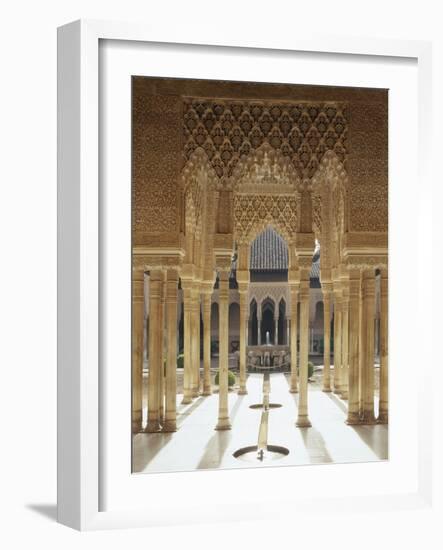 Spain, Andalusia, Granada, Alhambra, Lion's Court-Thonig-Framed Photographic Print