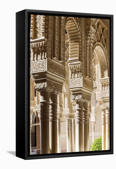 Spain, Andalusia, Granada. the Alhambra. Ornate Arches Inside the Alhambra-Matteo Colombo-Framed Premier Image Canvas