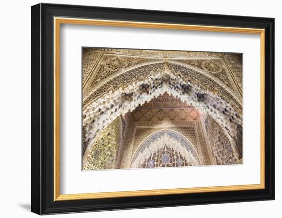 Spain, Andalusia, Granada. the Alhambra. Ornate Arches Inside the Alhambra-Matteo Colombo-Framed Photographic Print