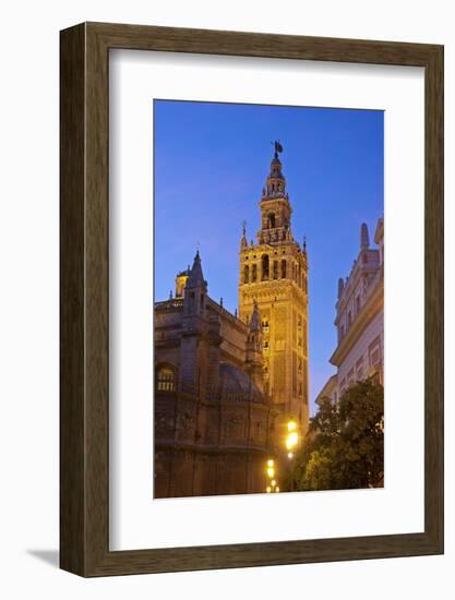 Spain, Andalusia, Seville, Cathedral Giralda, Bell Tower, Plaza Del Triunfo-Chris Seba-Framed Photographic Print