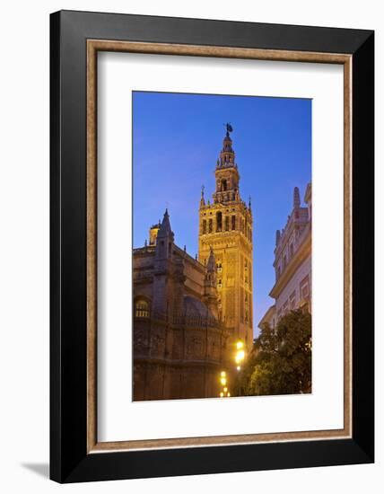 Spain, Andalusia, Seville, Cathedral Giralda, Bell Tower, Plaza Del Triunfo-Chris Seba-Framed Photographic Print