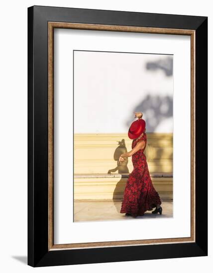 Spain, Andalusia, Seville. Flamenco Dancer Performing Outdoors-Matteo Colombo-Framed Photographic Print