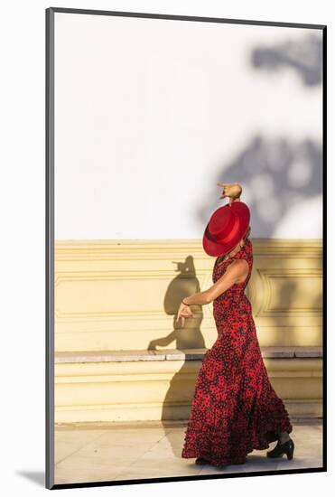 Spain, Andalusia, Seville. Flamenco Dancer Performing Outdoors-Matteo Colombo-Mounted Photographic Print