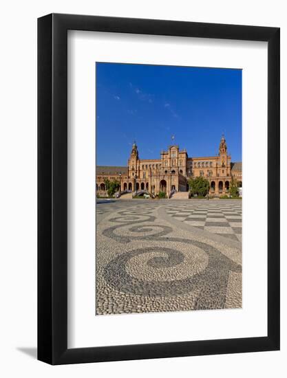 Spain, Andalusia, Seville, Plaza De Espana, Palacio Central-Chris Seba-Framed Photographic Print