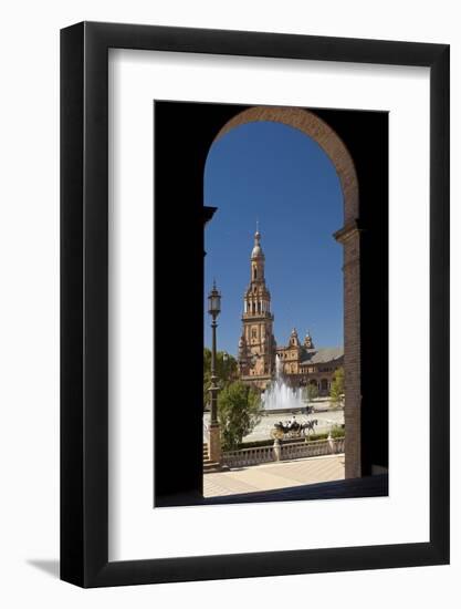 Spain, Andalusia, Seville, Plaza De Espana, West Tower-Chris Seba-Framed Photographic Print