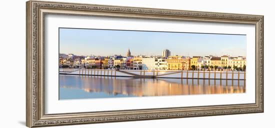 Spain, Andalusia, Seville. Triana District at Sunrise with Guadalquivir River-Matteo Colombo-Framed Photographic Print