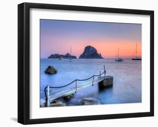 Spain, Balearic Islands, Ibiza, Cala D'Hort Beach and Es Vedra Island-Michele Falzone-Framed Photographic Print