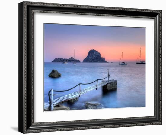 Spain, Balearic Islands, Ibiza, Cala D'Hort Beach and Es Vedra Island-Michele Falzone-Framed Photographic Print