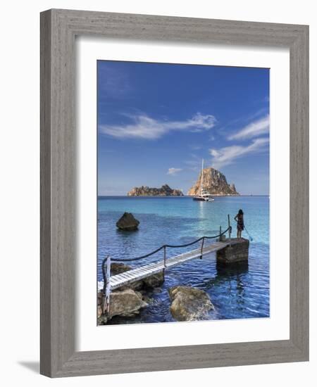 Spain, Balearic Islands, Ibiza, Cala D'Hort Beach-Michele Falzone-Framed Photographic Print