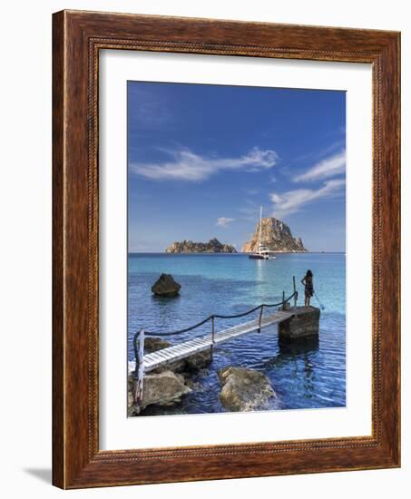 Spain, Balearic Islands, Ibiza, Cala D'Hort Beach-Michele Falzone-Framed Photographic Print