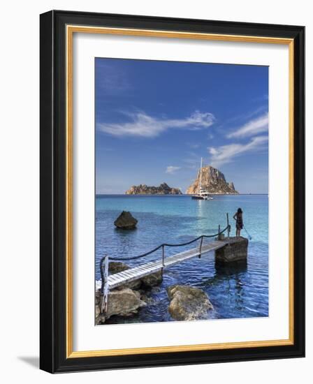 Spain, Balearic Islands, Ibiza, Cala D'Hort Beach-Michele Falzone-Framed Photographic Print