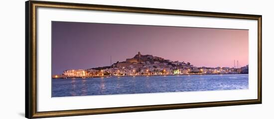 Spain, Balearic Islands, Ibiza, View of Ibiza Old Town (UNESCO Site), and Dalt Vila-Michele Falzone-Framed Photographic Print