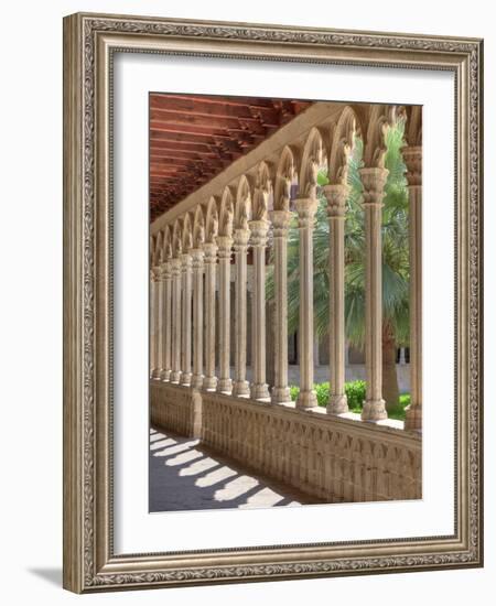 Spain, Balearic Islands, Mallorca, Palma De Mallorca, Basilica De Sant Francesc, Cloister-Michele Falzone-Framed Photographic Print