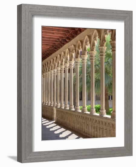 Spain, Balearic Islands, Mallorca, Palma De Mallorca, Basilica De Sant Francesc, Cloister-Michele Falzone-Framed Photographic Print