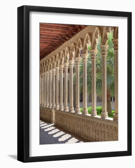 Spain, Balearic Islands, Mallorca, Palma De Mallorca, Basilica De Sant Francesc, Cloister-Michele Falzone-Framed Photographic Print