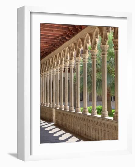 Spain, Balearic Islands, Mallorca, Palma De Mallorca, Basilica De Sant Francesc, Cloister-Michele Falzone-Framed Photographic Print