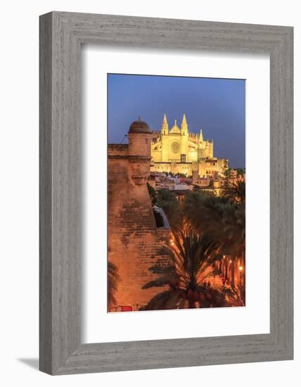 Spain, Balearic Islands, Mallorca, Palma de Mallorca. La Seu, Gothic Cathedral.-Emily Wilson-Framed Photographic Print