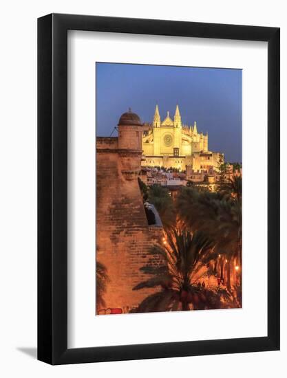 Spain, Balearic Islands, Mallorca, Palma de Mallorca. La Seu, Gothic Cathedral.-Emily Wilson-Framed Photographic Print