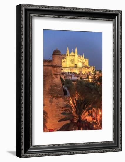 Spain, Balearic Islands, Mallorca, Palma de Mallorca. La Seu, Gothic Cathedral.-Emily Wilson-Framed Photographic Print