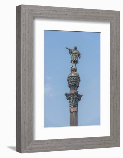 Spain, Barcelona, Christopher Columbus Monument-Jim Engelbrecht-Framed Photographic Print