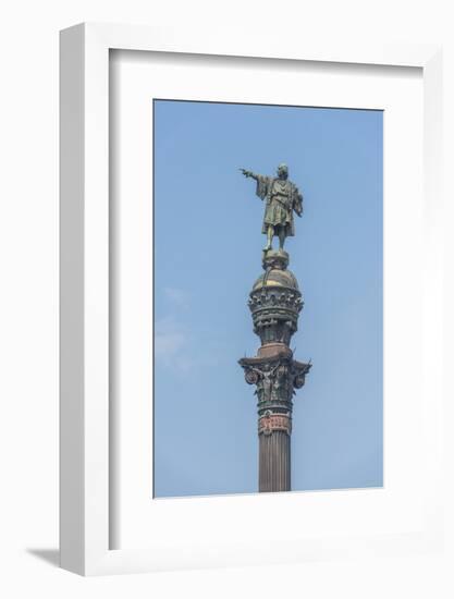 Spain, Barcelona, Christopher Columbus Monument-Jim Engelbrecht-Framed Photographic Print