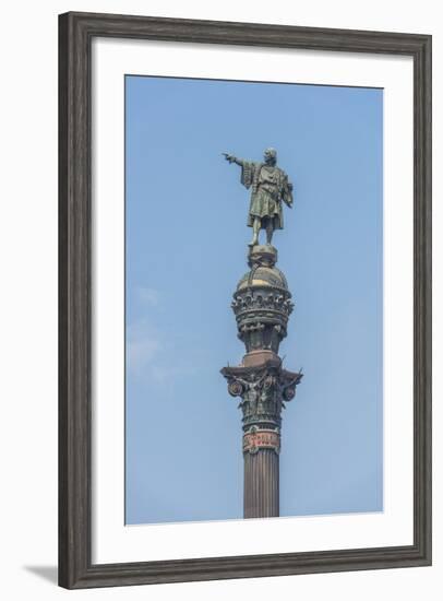 Spain, Barcelona, Christopher Columbus Monument-Jim Engelbrecht-Framed Photographic Print