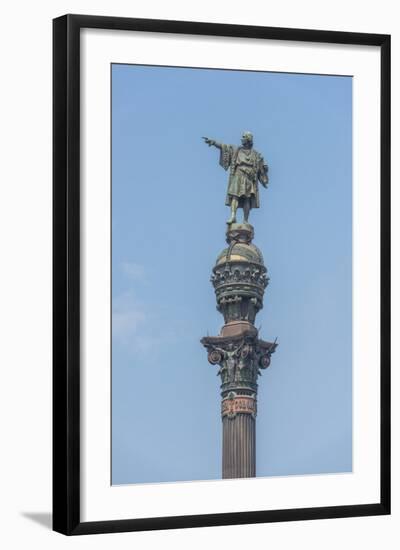 Spain, Barcelona, Christopher Columbus Monument-Jim Engelbrecht-Framed Photographic Print