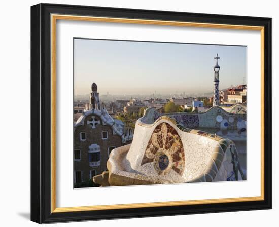 Spain, Barcelona, Guell Park, the Terrace-Steve Vidler-Framed Photographic Print