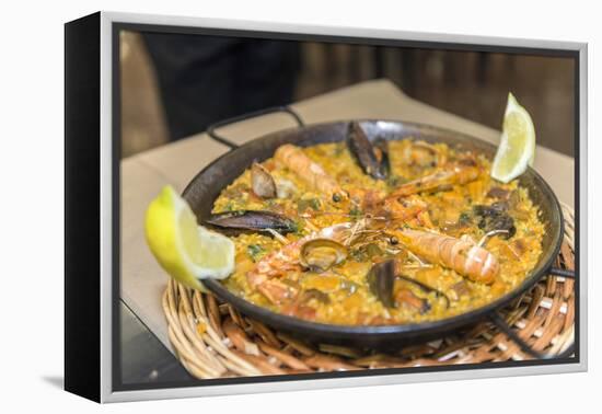 Spain, Barcelona, Paella-Jim Engelbrecht-Framed Premier Image Canvas