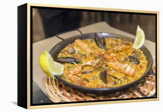 Spain, Barcelona, Paella-Jim Engelbrecht-Framed Premier Image Canvas