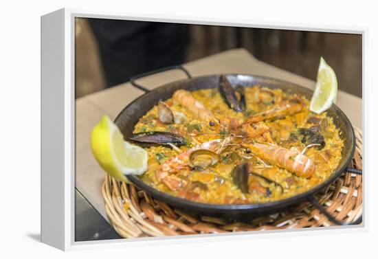 Spain, Barcelona, Paella-Jim Engelbrecht-Framed Premier Image Canvas