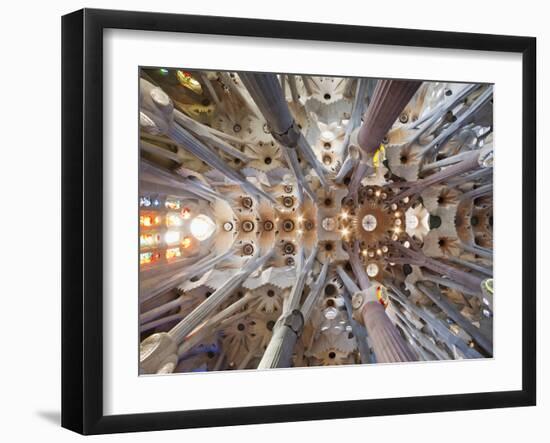 Spain, Barcelona, Sagrada Familia, Interior-Steve Vidler-Framed Photographic Print