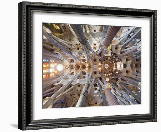 Spain, Barcelona, Sagrada Familia, Interior-Steve Vidler-Framed Photographic Print