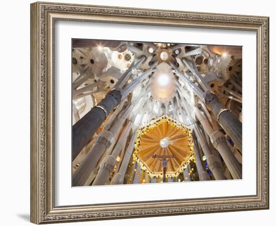 Spain, Barcelona, Sagrada Familia, Interior-Steve Vidler-Framed Photographic Print