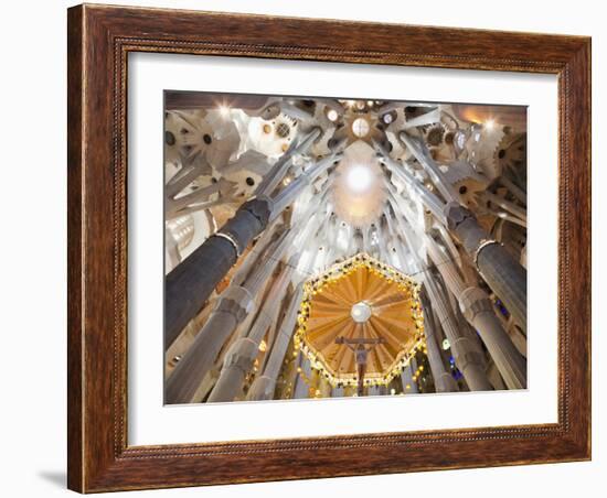 Spain, Barcelona, Sagrada Familia, Interior-Steve Vidler-Framed Photographic Print