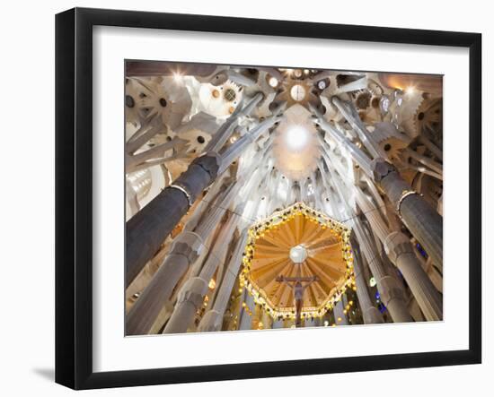 Spain, Barcelona, Sagrada Familia, Interior-Steve Vidler-Framed Photographic Print