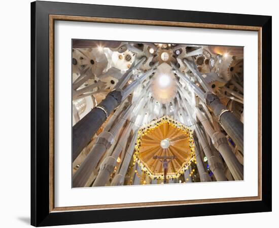 Spain, Barcelona, Sagrada Familia, Interior-Steve Vidler-Framed Photographic Print